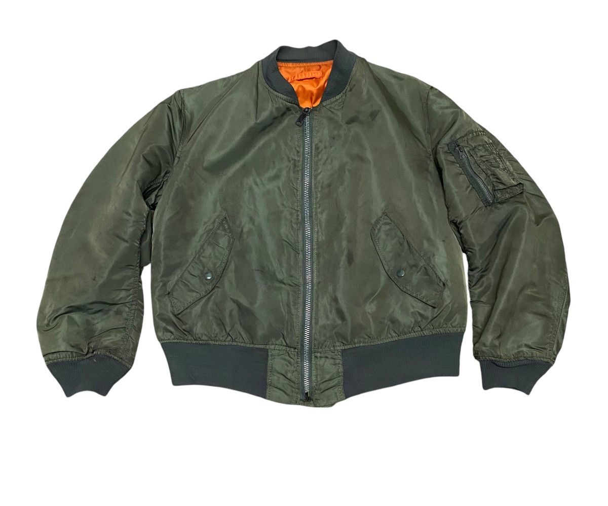 Alpha Industries × Vintage Vintage ma-1 Alpha industries bomber jacket Size US L / EU 52-54 / 3 - 3 Thumbnail