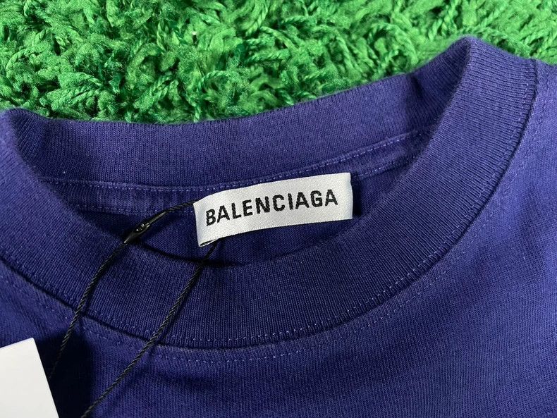 Balenciaga Balenciaga Blue Cola Wave Short Sleeve Size US S / EU 44-46 / 1 - 5 Thumbnail