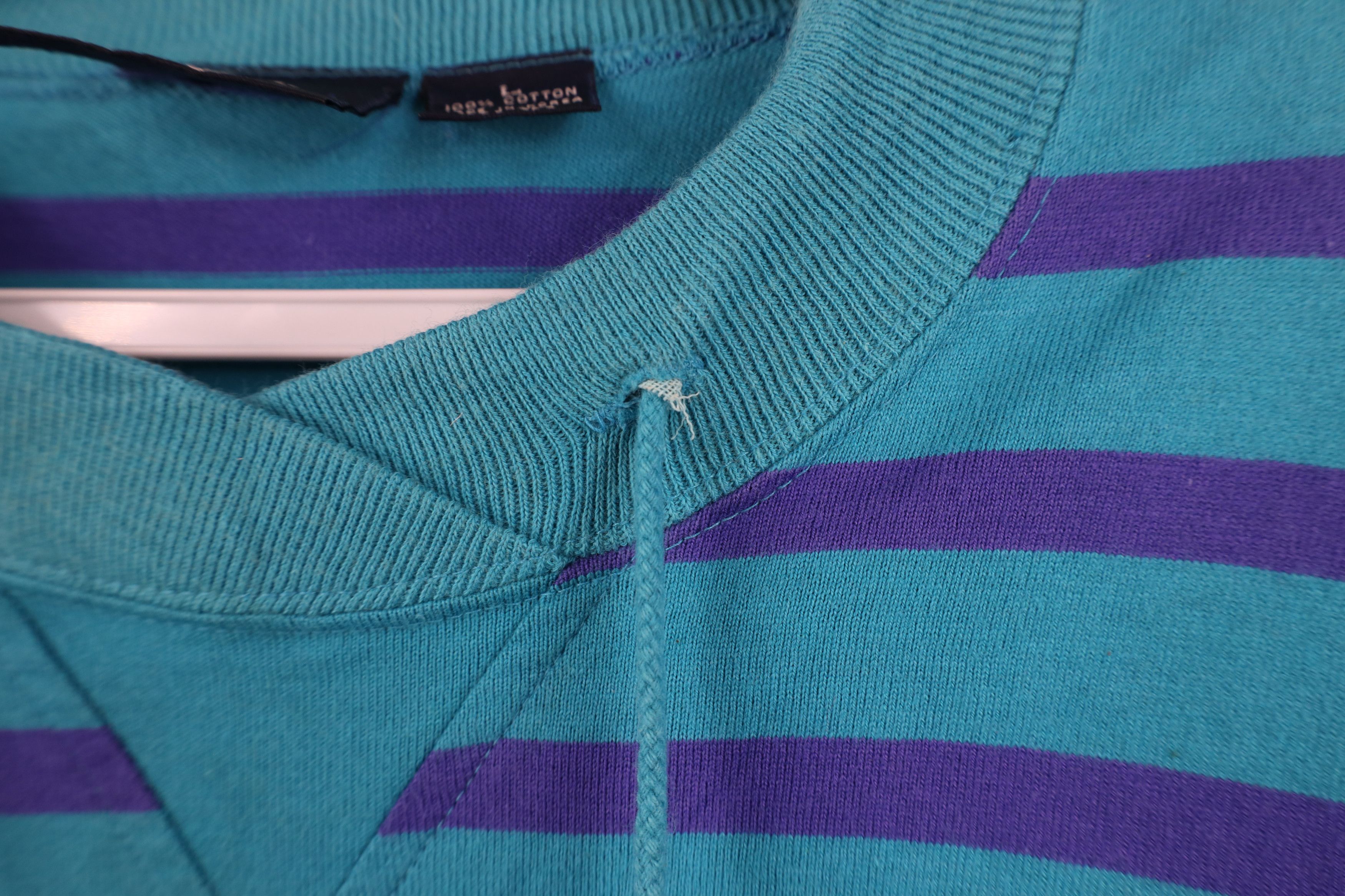 Dockers Vintage 90s Dockers Levis Striped Baggy Fit Pullover T-Shirt Size L / US 10 / IT 46 - 6 Thumbnail