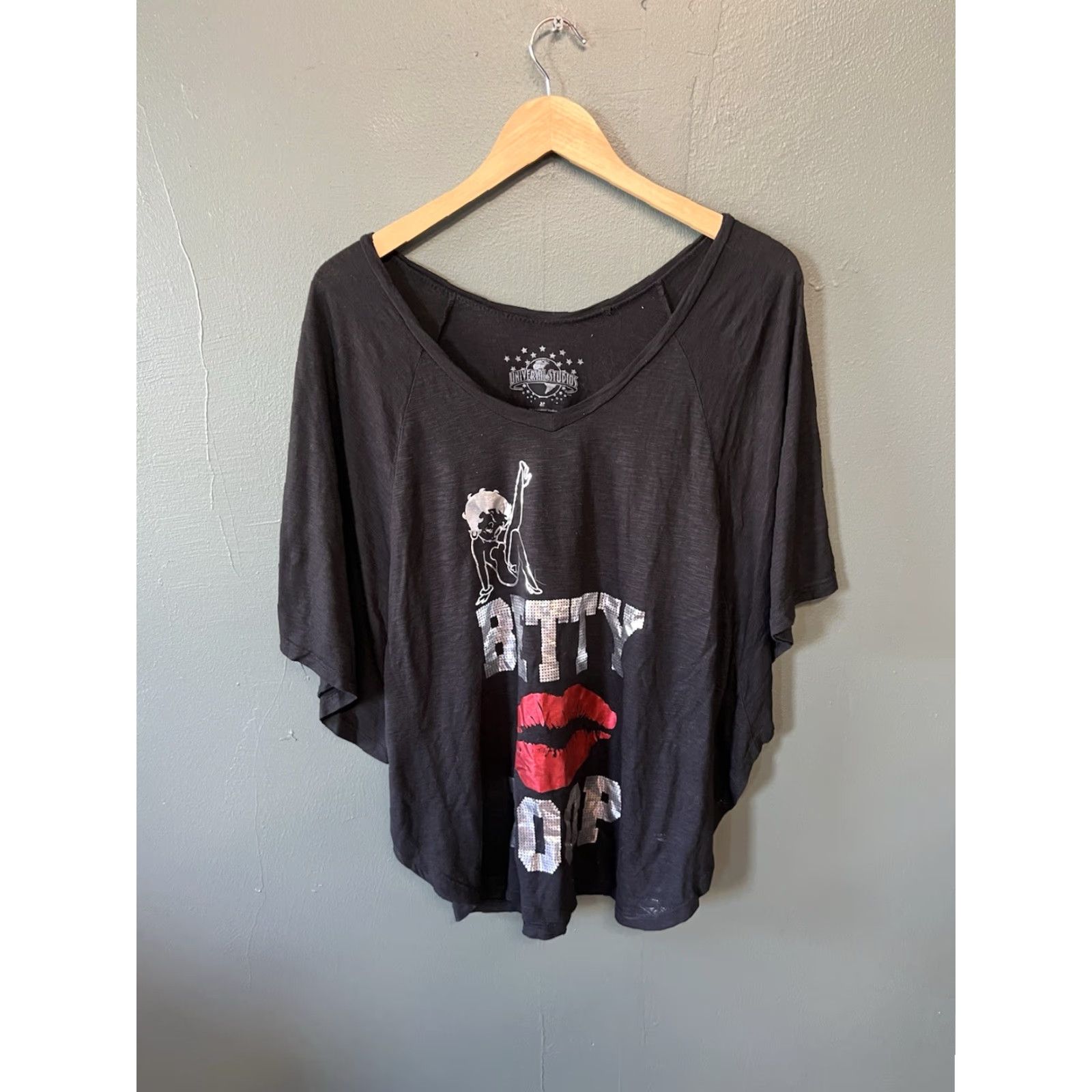 Vintage Universal Studios Betty Boop Short Sleeve Shirt Black Size Medium Womens Size M / US 6-8 / IT 42-44 - 2 Thumbnail