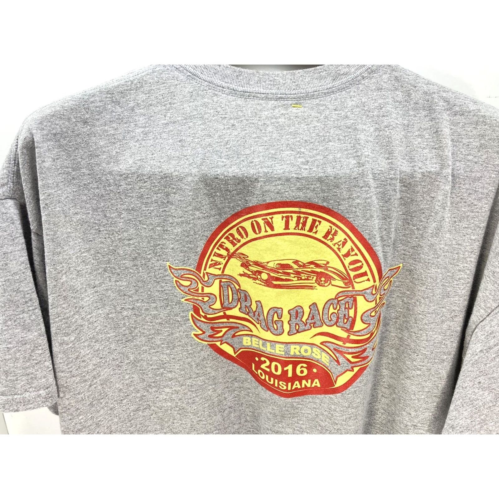 Vintage Nitro On Bayou Drag Race 2016 T Shirt Gray Men 2XL Double-Sided Belle Rose LA Size US XXL / EU 58 / 5 - 3 Thumbnail