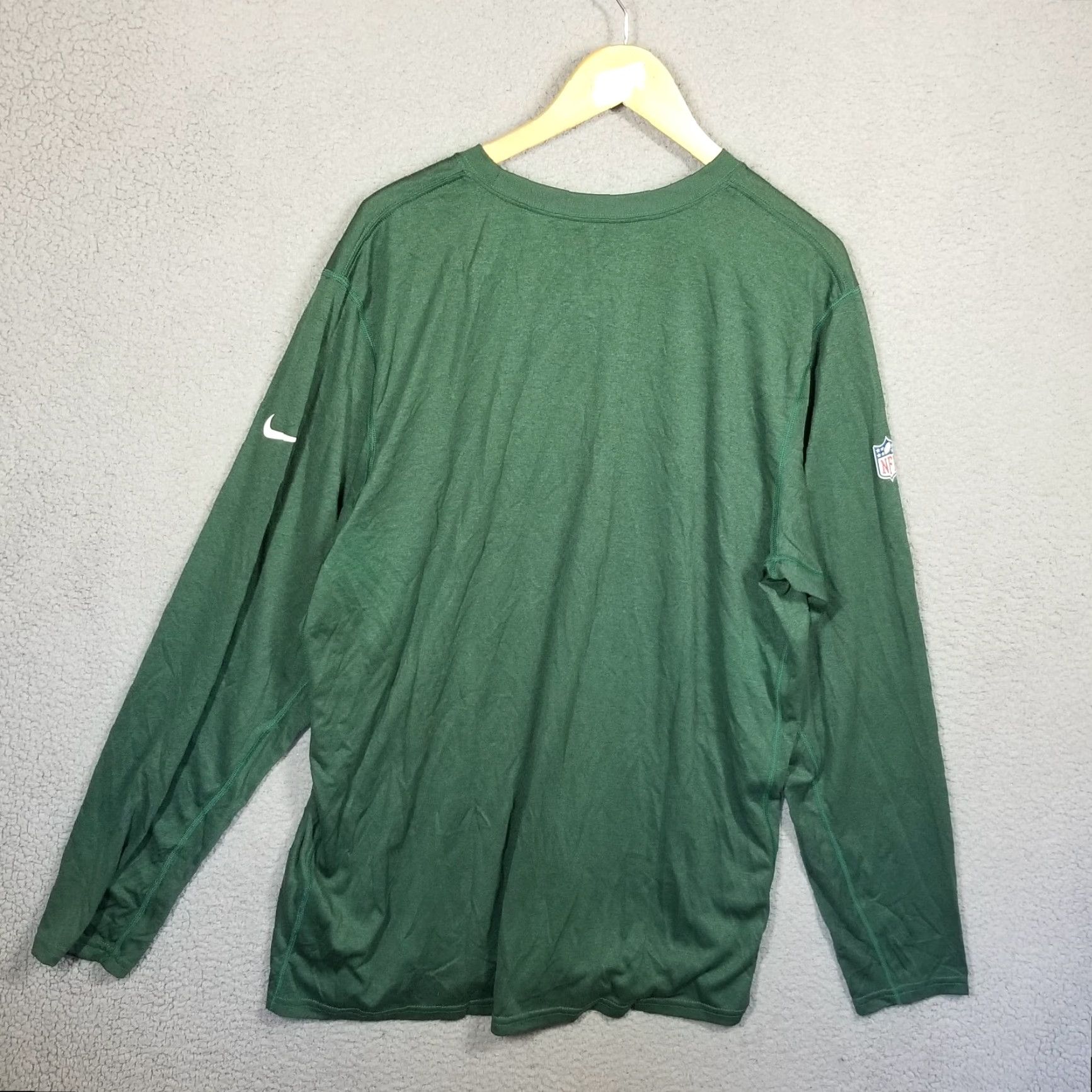 Nike Nike On Field NY Jets Long Sleeve T-Shirt Adult XL Green NWOT Mens Size US XL / EU 56 / 4 - 2 Thumbnail