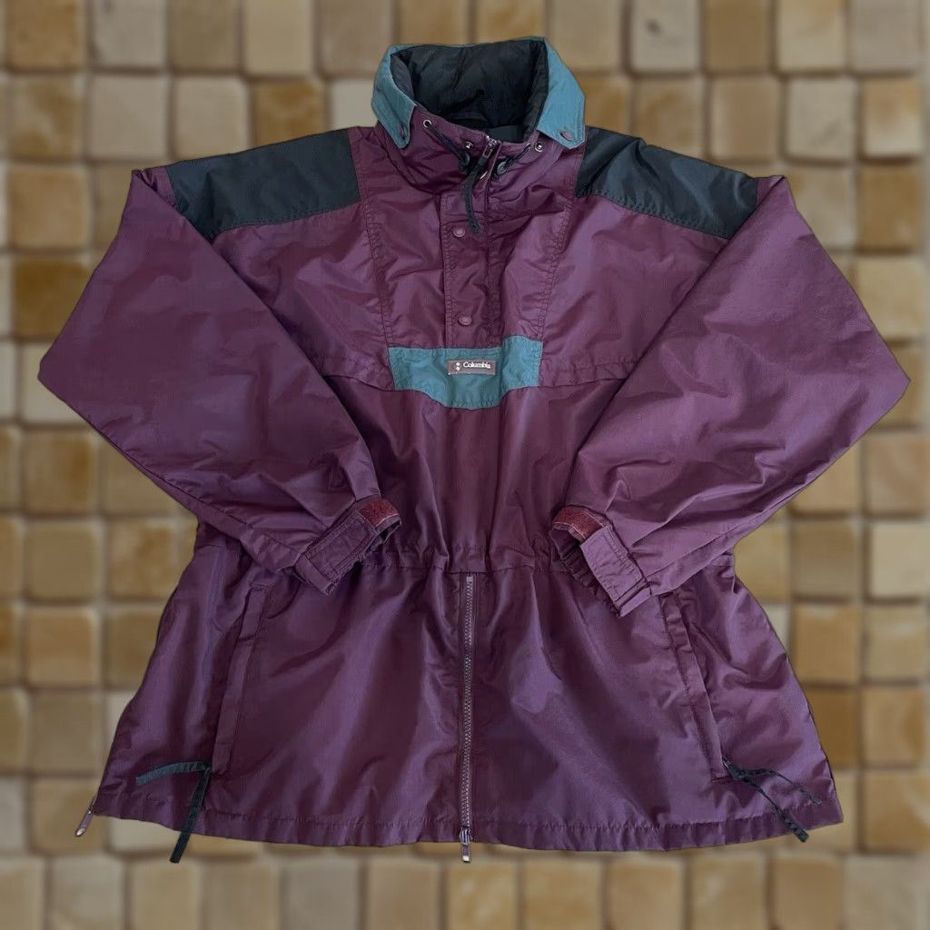 Rains VINTAGE Columbia Ski Jacket Windbreaker Men XL Purple Nylon Hooded Snowboard Wind Rain Size US XL / EU 56 / 4 - 1 Thumbnail