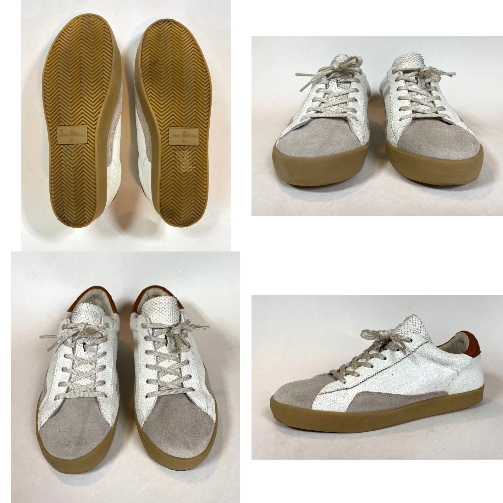 Sam Edelman VINTAGE Women's Sam Edelman Prima Sneakers Cracked Leather Suede Sz US 8.5 Size US 7 / IT 37 - 9 Thumbnail