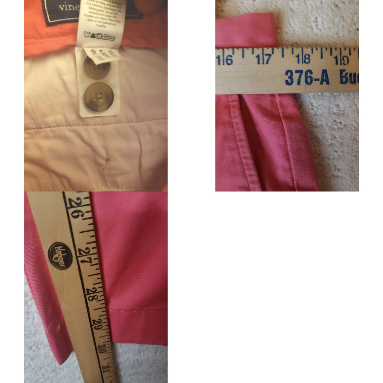 Vineyard Vines VINEYARD VINES Breaker Pants Mens 34x30 Pink Slim Fit Flat Front Stretch Chino Modern Classic Size US 34 / EU 50 - 10 Thumbnail