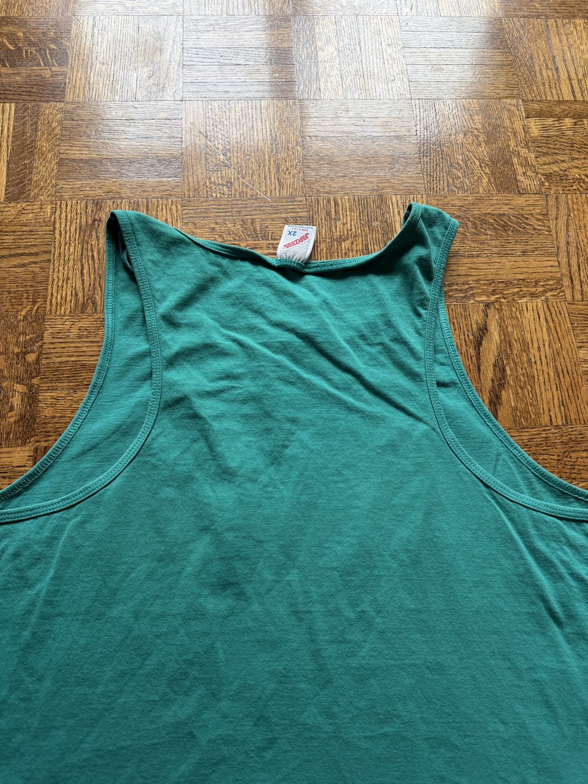 Vintage Vintage 90s Jerzees Blank Green Tank Top Size US XXL / EU 58 / 5 - 6 Thumbnail
