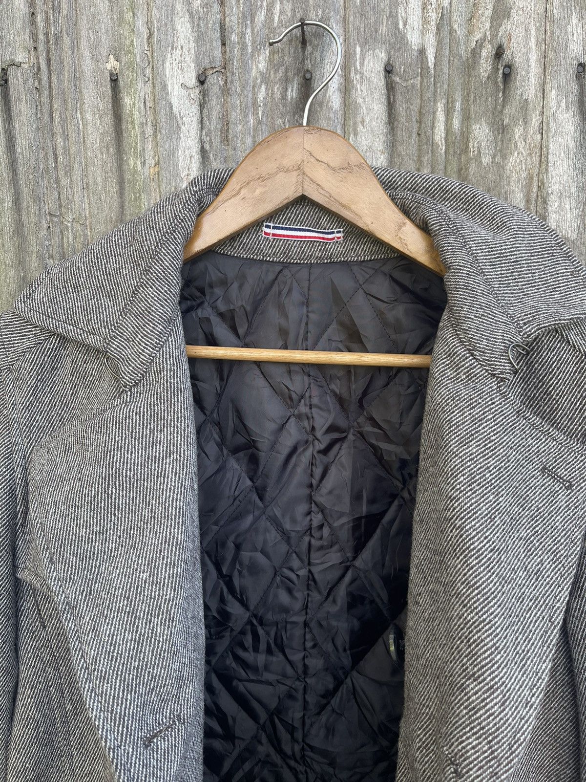 Michel Klein Klein Plus Homme Wool Peacoat - Herringbone Grey - Size 48 Size US M / EU 48-50 / 2 - 17 Thumbnail