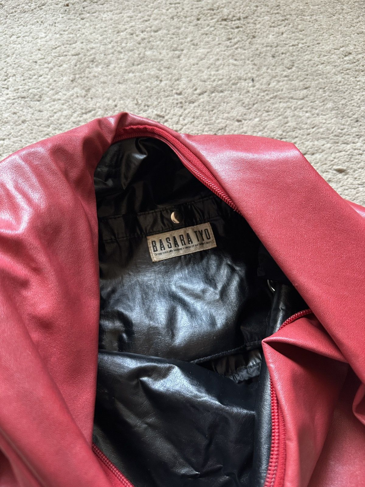 Japanese Brand 1990s BASARA TYO Red Leather Slouchy Hobo Sling Bag Size ONE SIZE - 8 Thumbnail