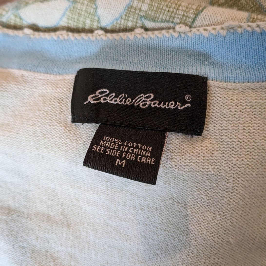 Eddie Bauer Eddie Bauer Green Floral Button Up Cardigan Medium Size M / US 6-8 / IT 42-44 - 5 Thumbnail
