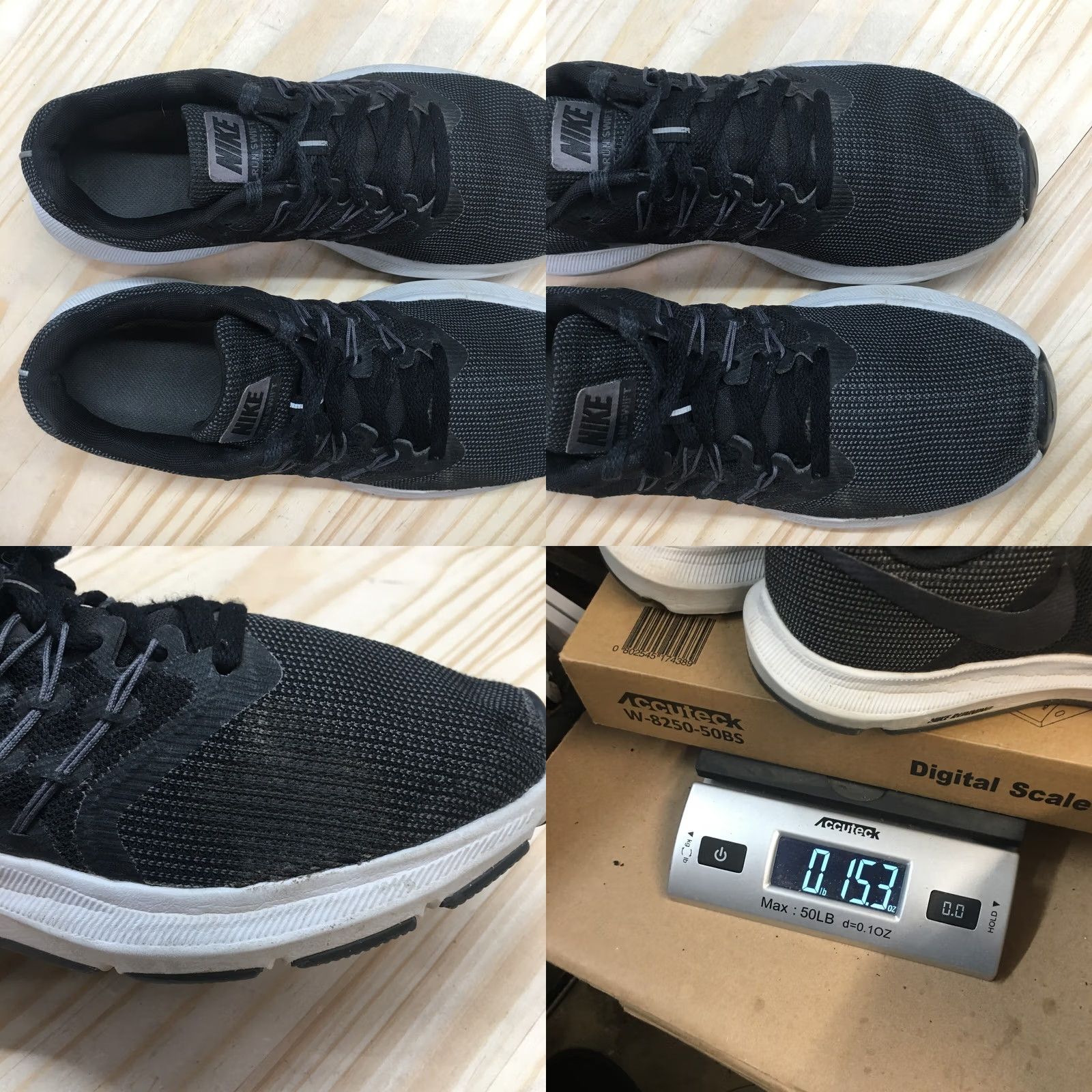 Nike Nike Run Swift Shoes Womens 7 Black Low Top Lace Up Sneakers 909006-010 Size M / US 6-8 / IT 42-44 - 9 Thumbnail