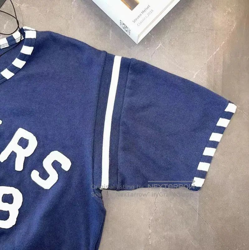 Yves Saint Laurent YSL Summer Deep Blue Cotton Tee . Size L / US 10 / IT 46 - 7 Thumbnail
