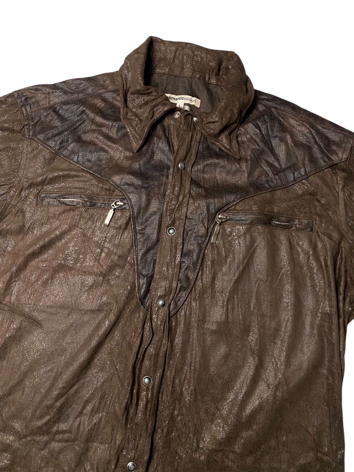 If Six Was Nine 2000's Semantic Design Western Crocodilo Pattern Shirts Size US M / EU 48-50 / 2 - 5 Thumbnail