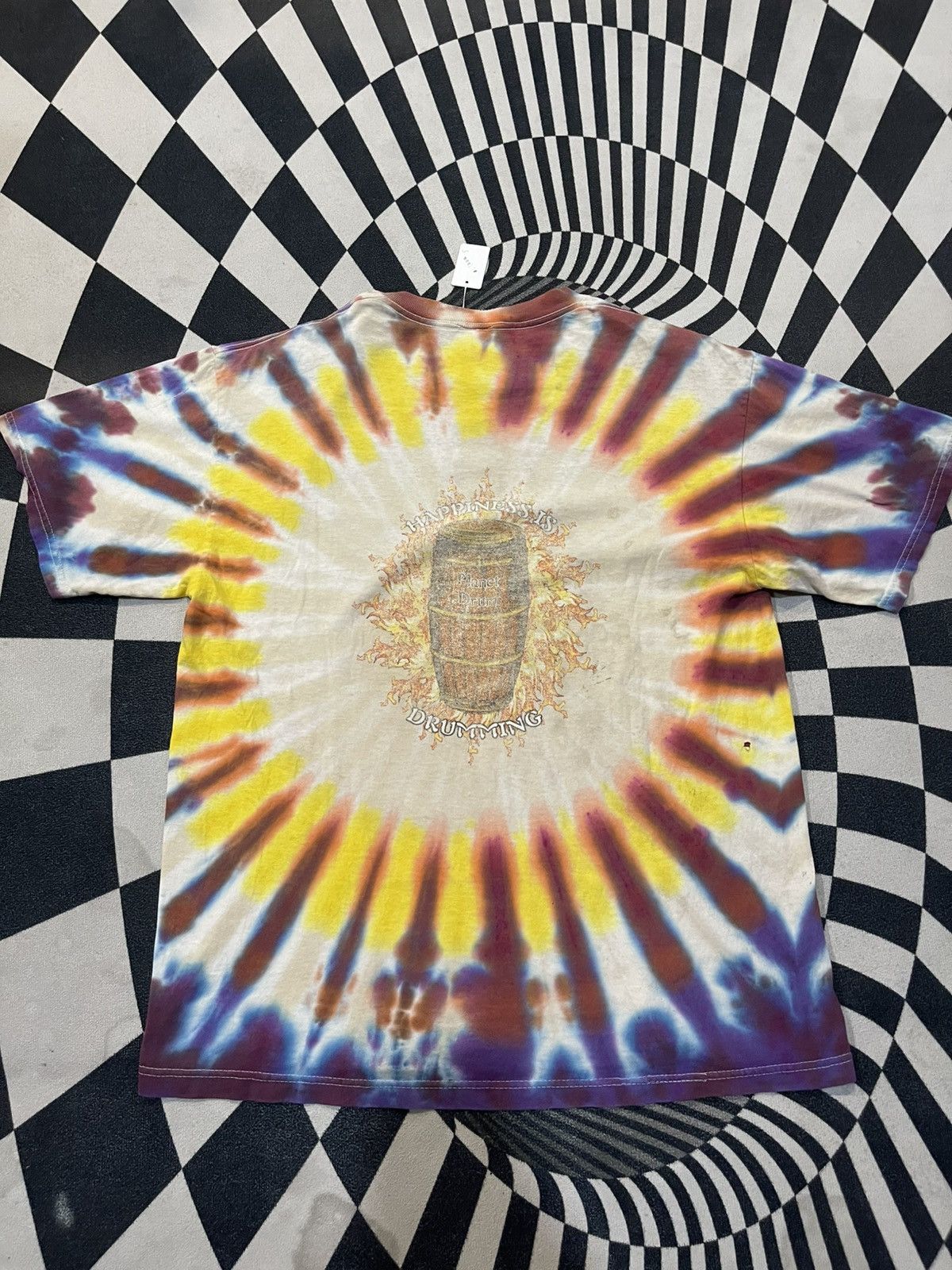 Grateful Dead Vintage 1999 Grateful Dead "Happiness Is Drumming" Tie-Dye Size US L / EU 52-54 / 3 - 8 Thumbnail