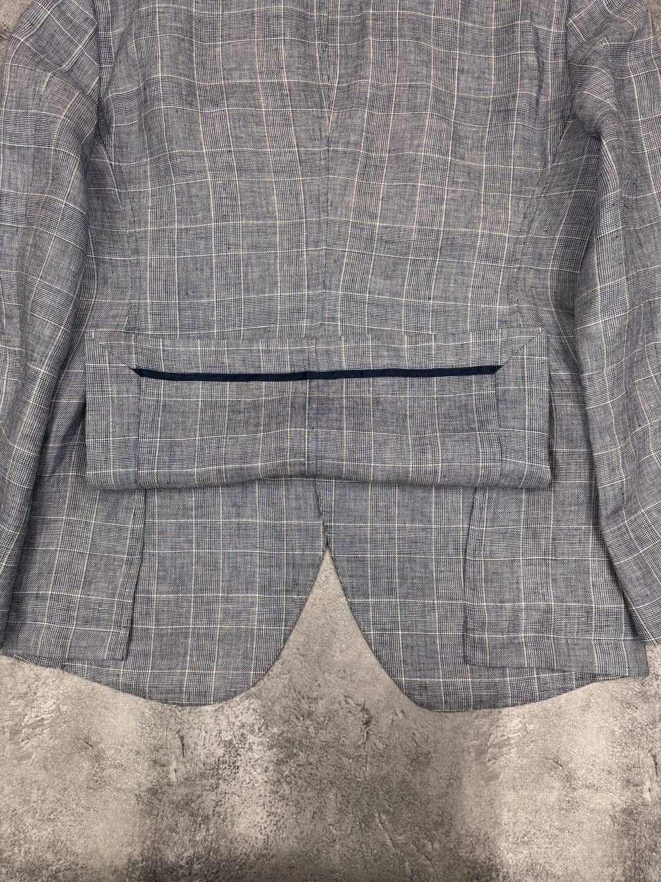 Hackett Hackett London Men Linen Suit Slim Fit Grey Size L Size 36R - 9 Thumbnail