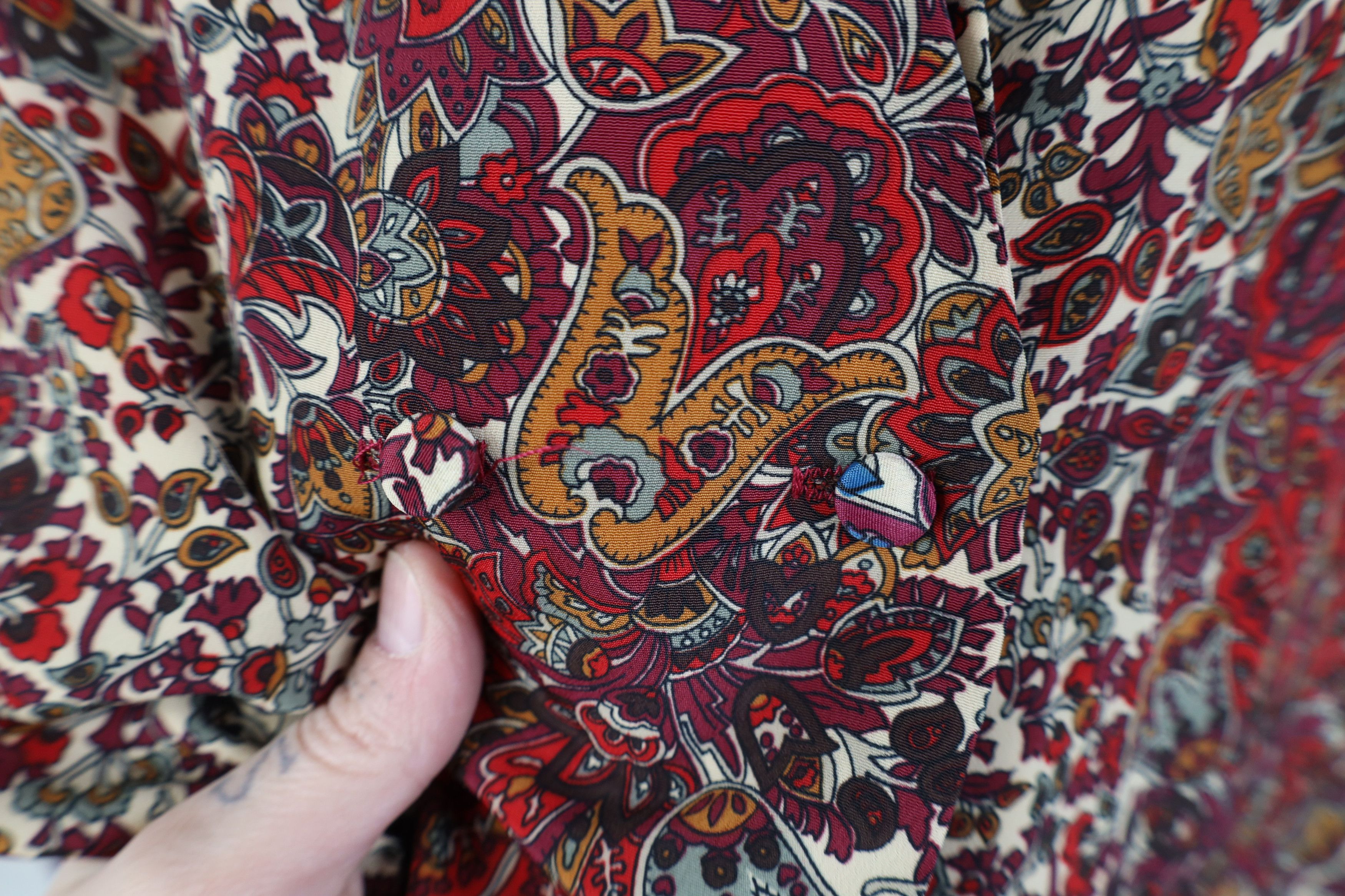 Vintage Vintage 90s Streetwear Paisley Flower Shawl Button Shirt Size XL / US 12-14 / IT 48-50 - 4 Thumbnail