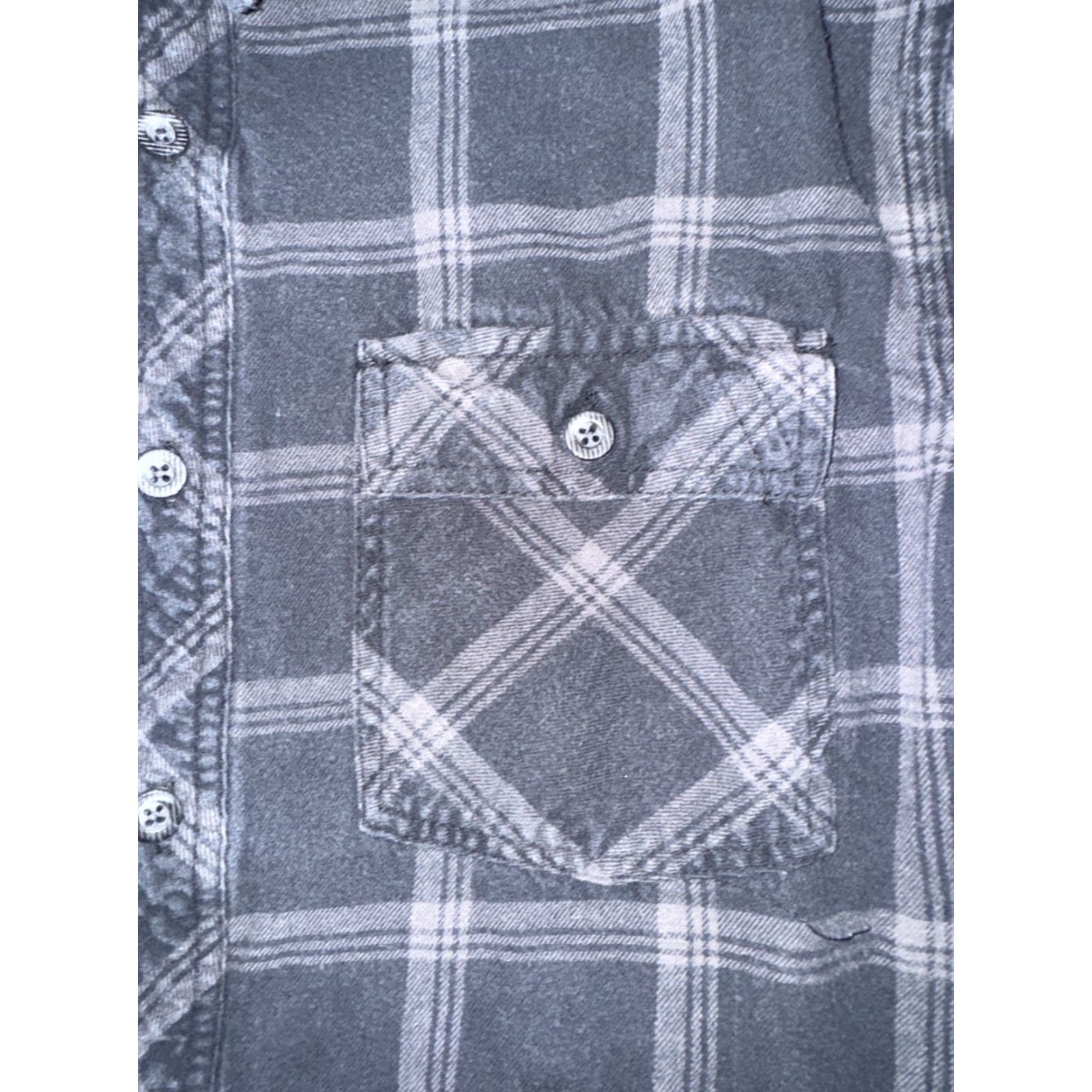 Vintage Vikt Voyager Thermal Lined Flannel Shirt Black Gray Plaid Heavyweight USA Made Large Shirt Mens Regular Size L Size US L / EU 52-54 / 3 - 3 Thumbnail
