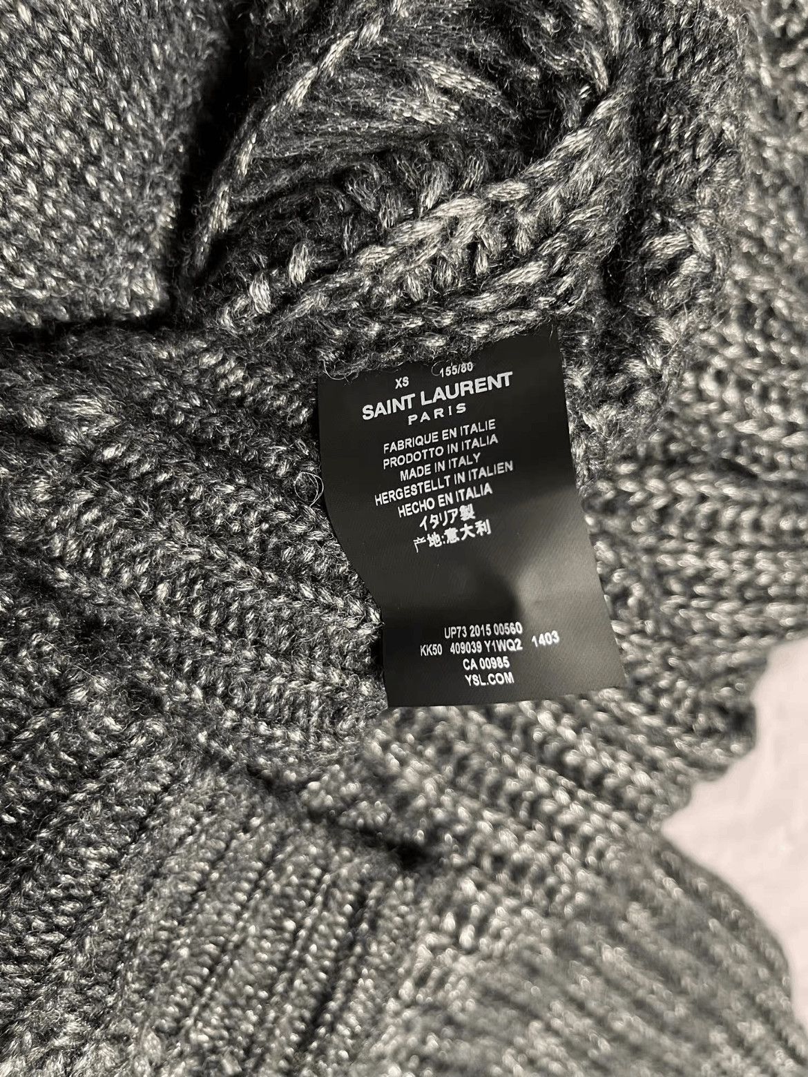 Saint Laurent Paris Saint Laurent Paris 16SS OS Distressed Knitwear Cardigan Size US XS / EU 42 / 0 - 4 Thumbnail
