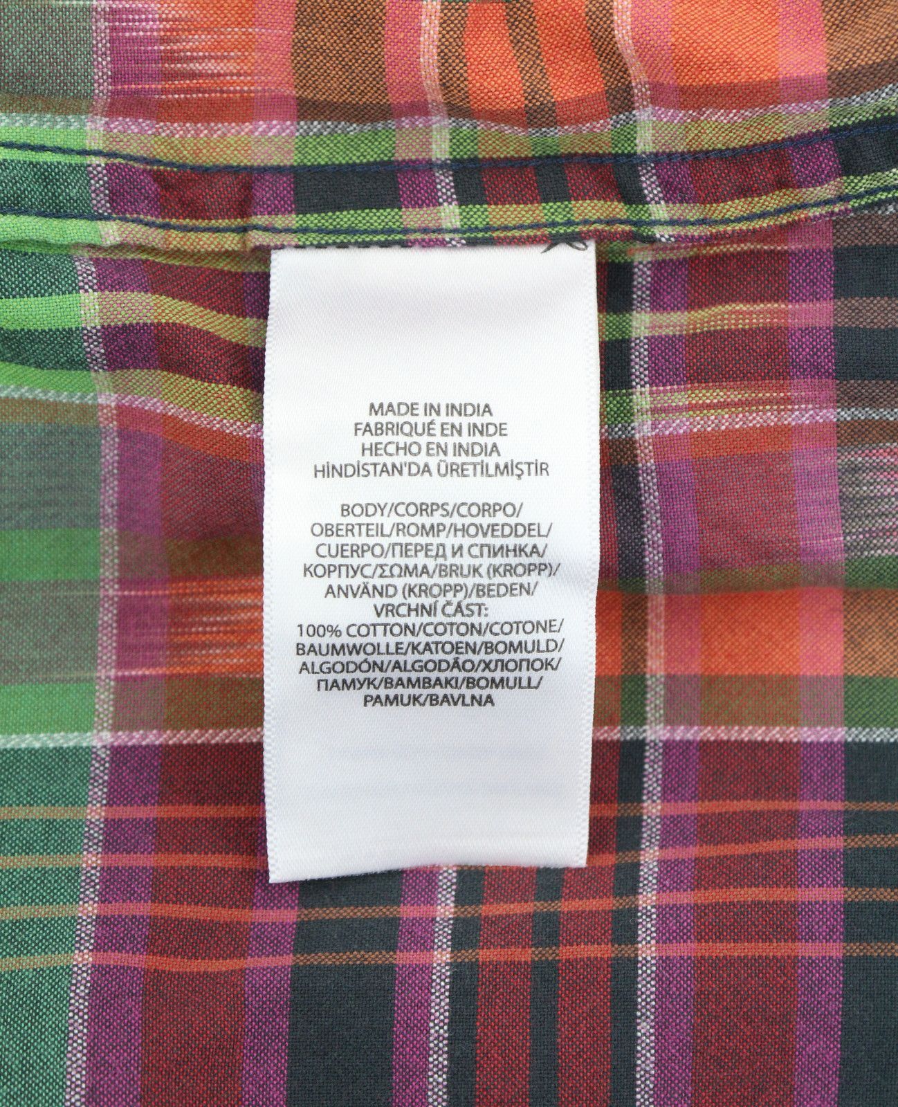 Ralph Lauren L Colourful Check Classic Fit Spread Neck Roll-Up 87030 Size US L / EU 52-54 / 3 - 9 Thumbnail