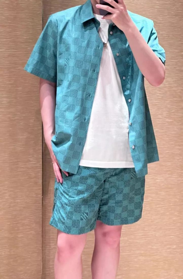 Louis Vuitton LV Green Checkerboard Shorts M New with tags Size US 32 / EU 48 - 4 Thumbnail
