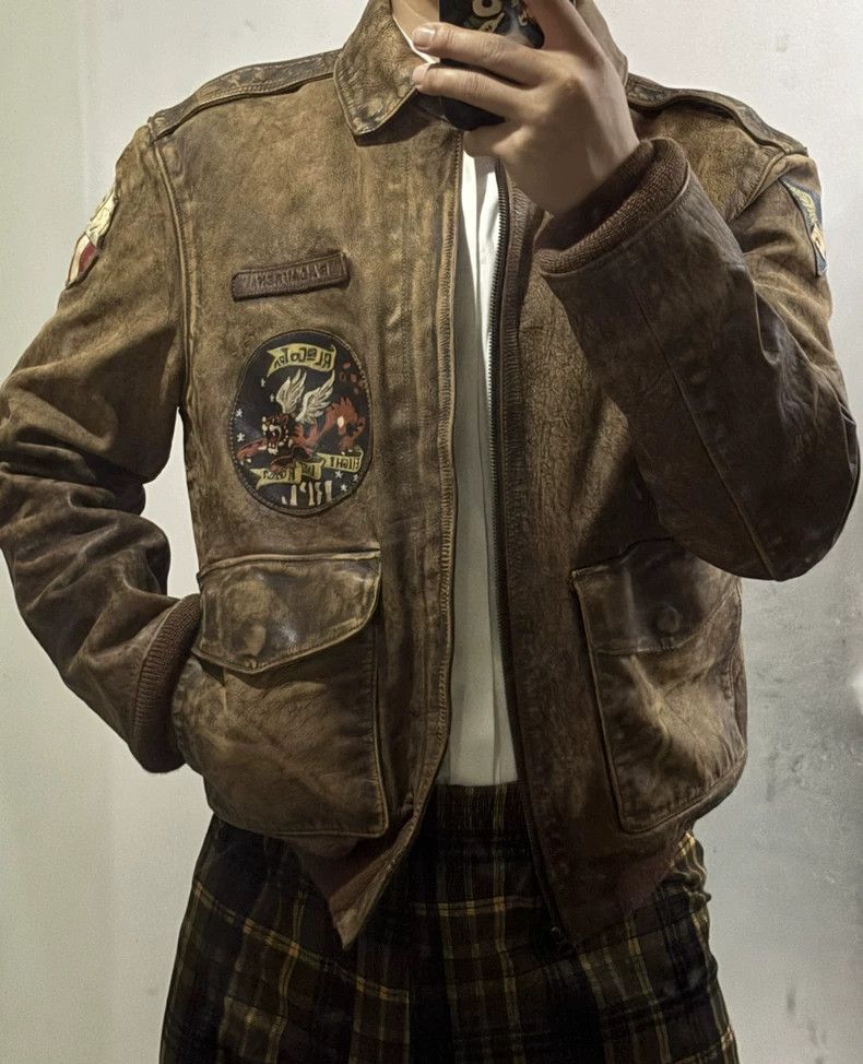 RRL Ralph Lauren RRL Ralph Lauren A-2 Flying Tigers Flight Jacket Size US M / EU 48-50 / 2 - 1 Thumbnail