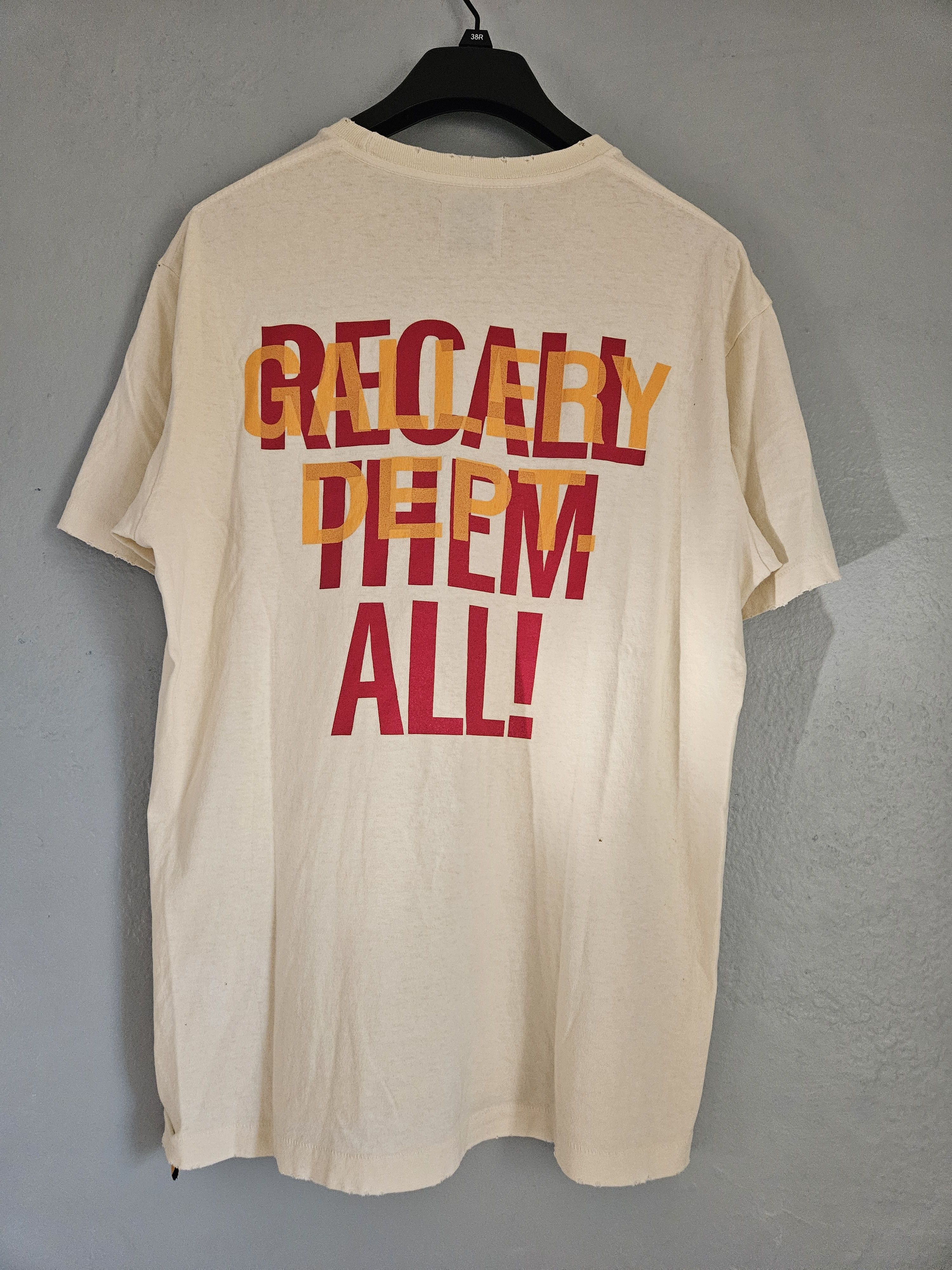 Gallery Dept. G Ball Recall Them All Distressed Beige Tee Size US M / EU 48-50 / 2 - 3 Thumbnail