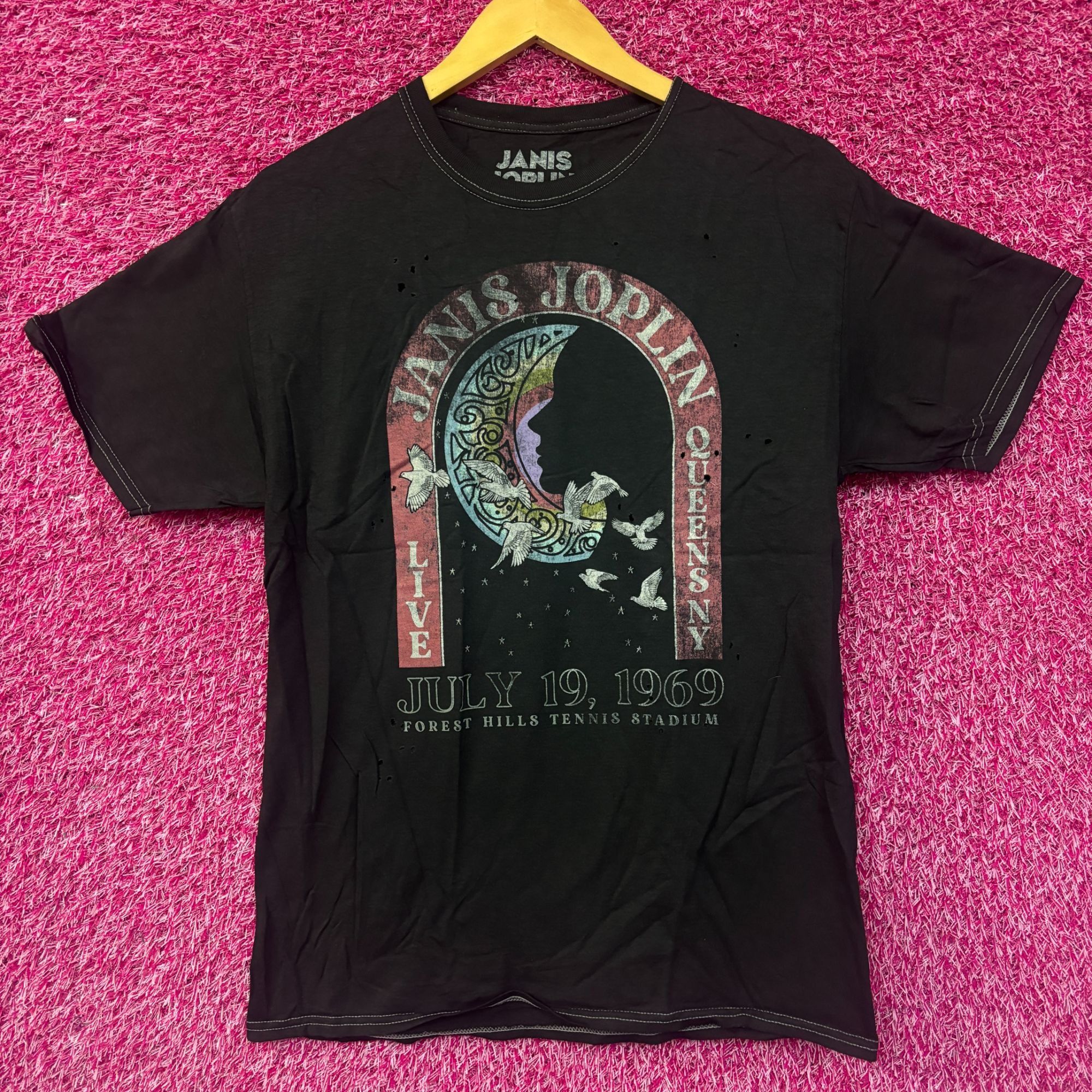Other Janis Joplin Live Forest Hills 1969 Rock Concert Tee S/M Size US M / EU 48-50 / 2 - 1 Thumbnail