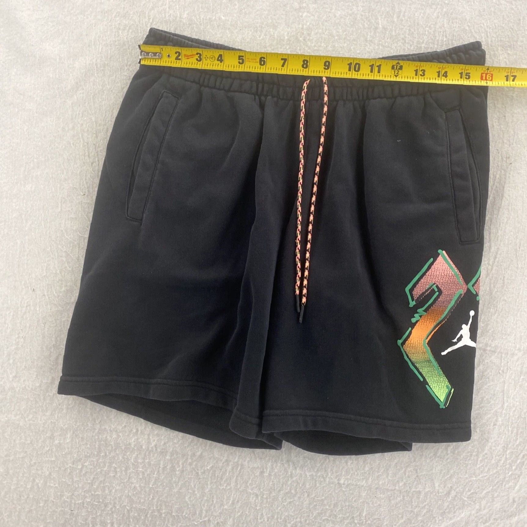 Nike VINTAGE Nike Air Jordan Retro Sweat Shorts Mens Large White 90s Jumpman Activewear Size US 33 - 3 Thumbnail