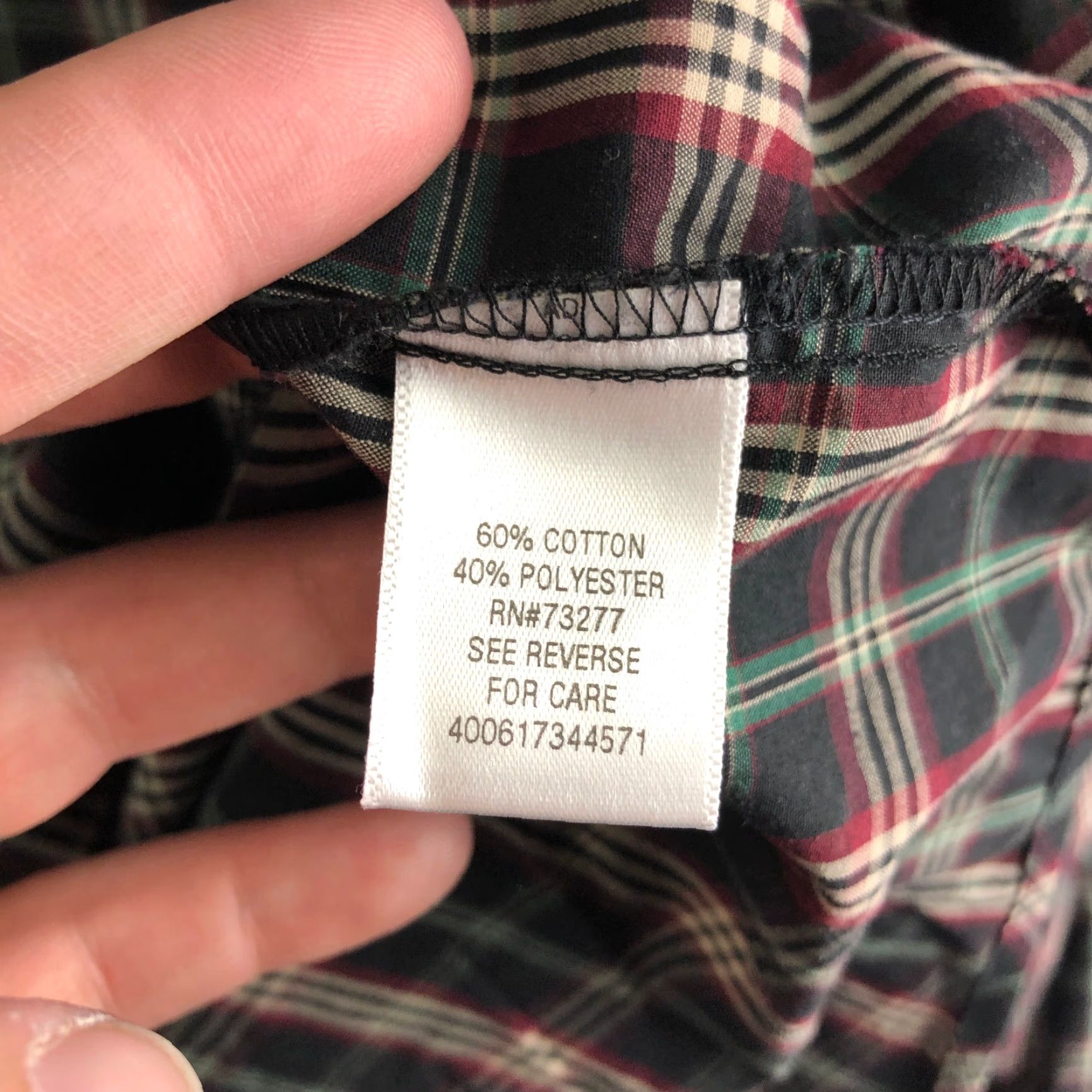 Croft & Barrow Croft & Barrow Mens L Black Plaid Long Sleeve Button-Down Collar Shirt Size US L / EU 52-54 / 3 - 7 Thumbnail