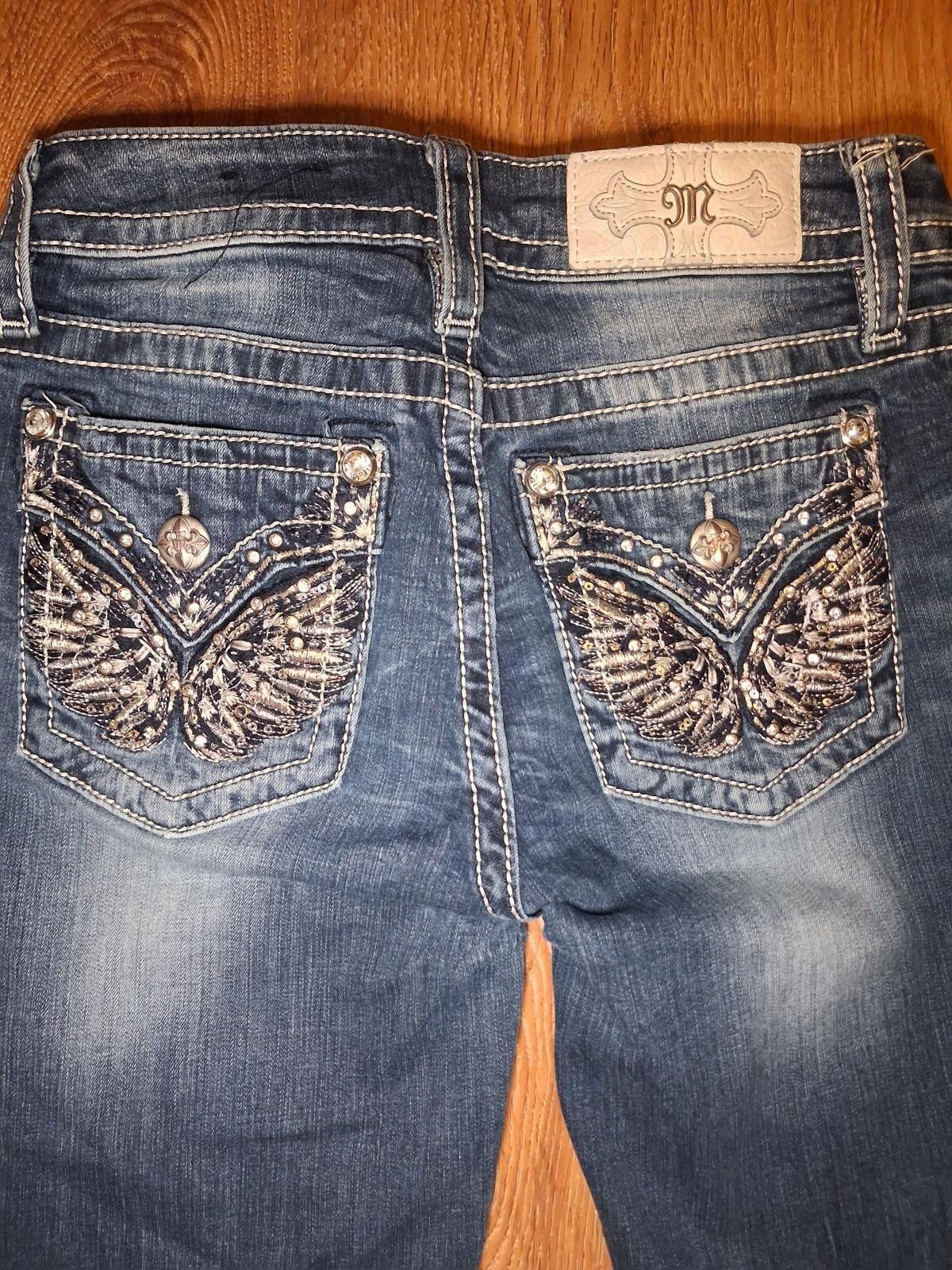 Other Miss Me Jeans Womens 26x31.5 Blue Cotton Distressed Skinny Size 26" / US 2 / IT 38 - 8 Thumbnail