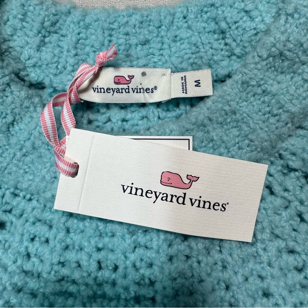 Vineyard Vines NWT New Vineyard Vines Wool Blue Cozy Fisherman Ribbed Swea Size M / US 6-8 / IT 42-44 - 8 Thumbnail