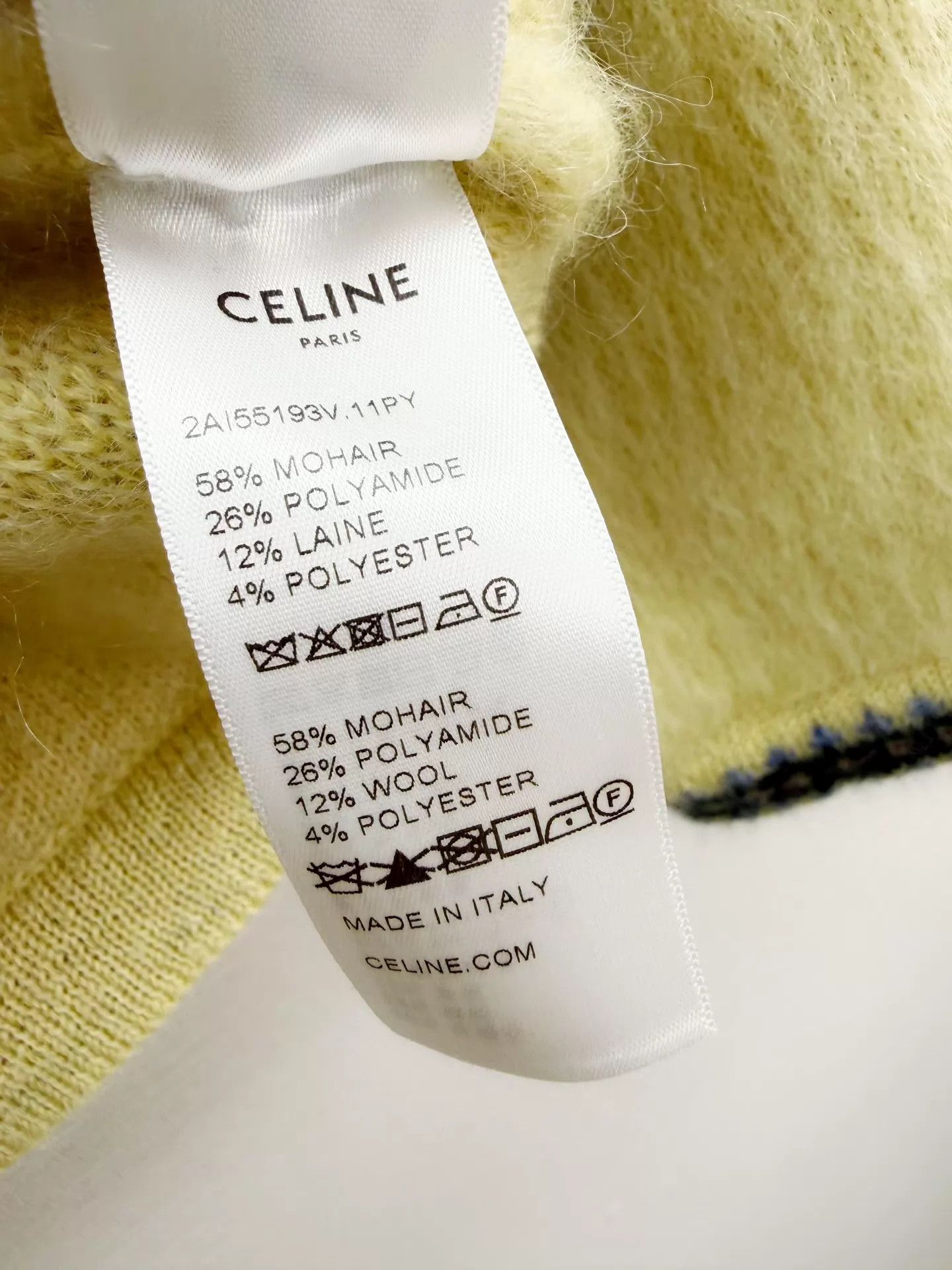 Celine Celine Chicken Yellow Mohair Jacket Size L Size L / US 10 / IT 46 - 6 Thumbnail
