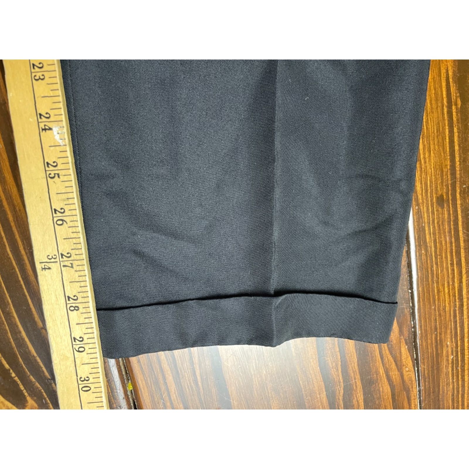Haggar Haggar Dress Pants Men 36x30 Black Pleated Straight Flat Front Belted Breathable Regular Inseam 29.5 Formal Business Casual Conservative Trousers Size US 36 / EU 52 - 5 Thumbnail