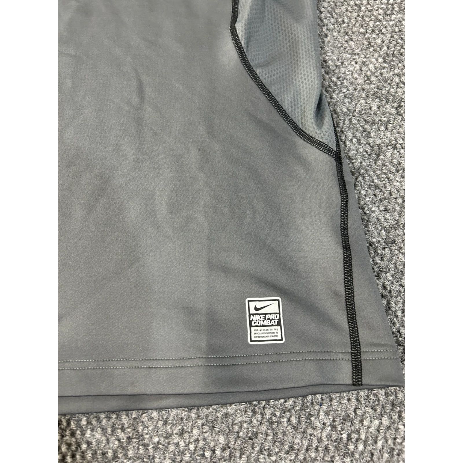 Nike Nike Pro Combat Shirt Nike Mens Large Gray Long Sleeve Dri-FIT Fitted Athletic Gym Size US L / EU 52-54 / 3 - 3 Thumbnail