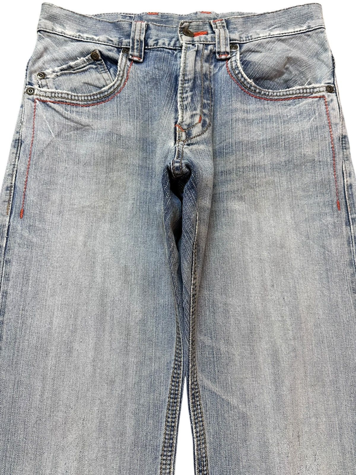 Edwin Vintage Edwin XV-S Flare Faded Grunge Buckle Belt Denim Size US 29 - 2 Thumbnail