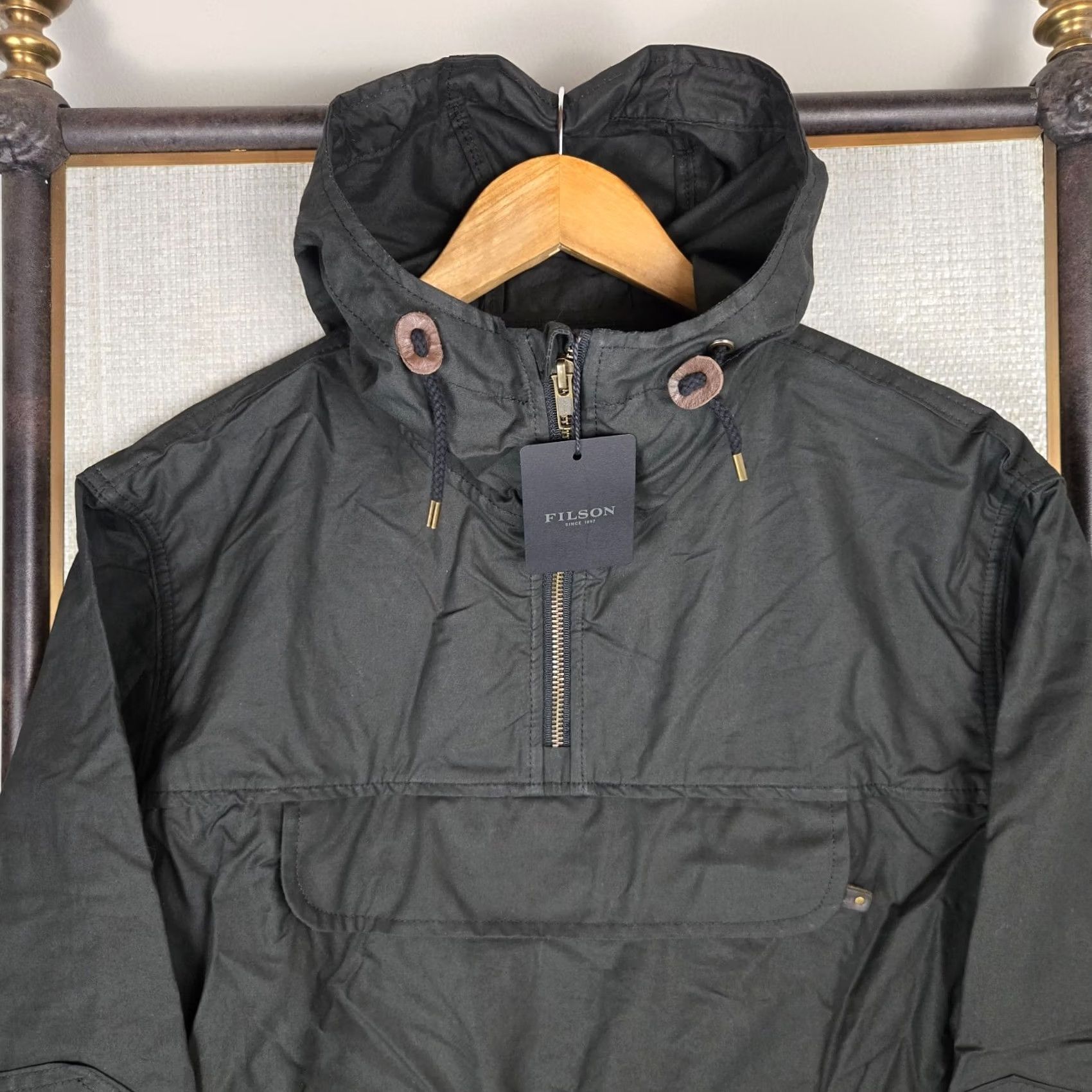 Filson VINTAGE Filson Womens Deck Jacket Hooded Oilskin Waxed Black Medium USA Size M / US 6-8 / IT 42-44 - 3 Thumbnail