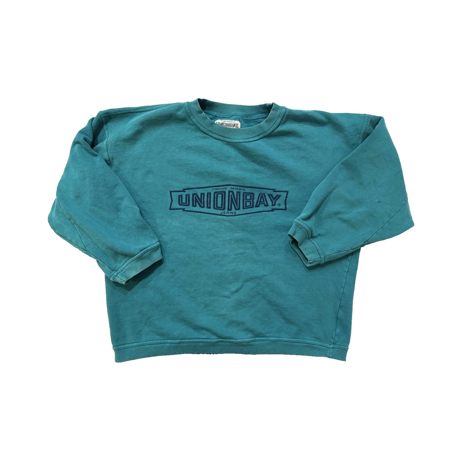 UNIONBAY Vintage Unionbay Sweatshirt Mens SM Teal USA Boxy 90s Size US S / EU 44-46 / 1 - 1 Thumbnail