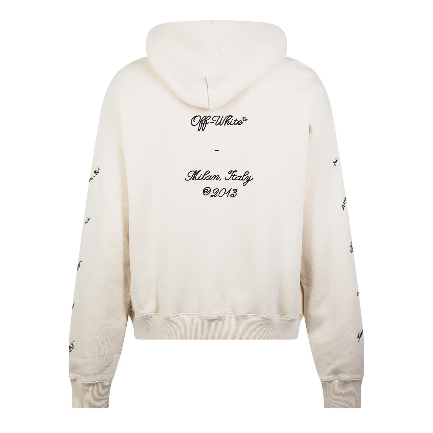 Off-White o1g2r1mq0226 23 Logo Hoodie In Ivory Size US XL / EU 56 / 4 - 2 Thumbnail