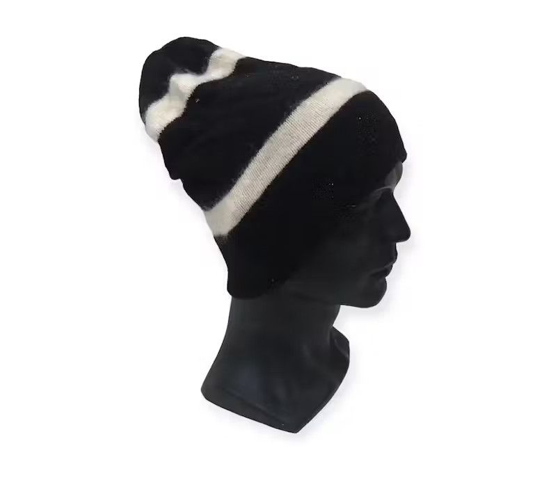 image of Uniqlo Stripe Jail Beanie Hat, Men's