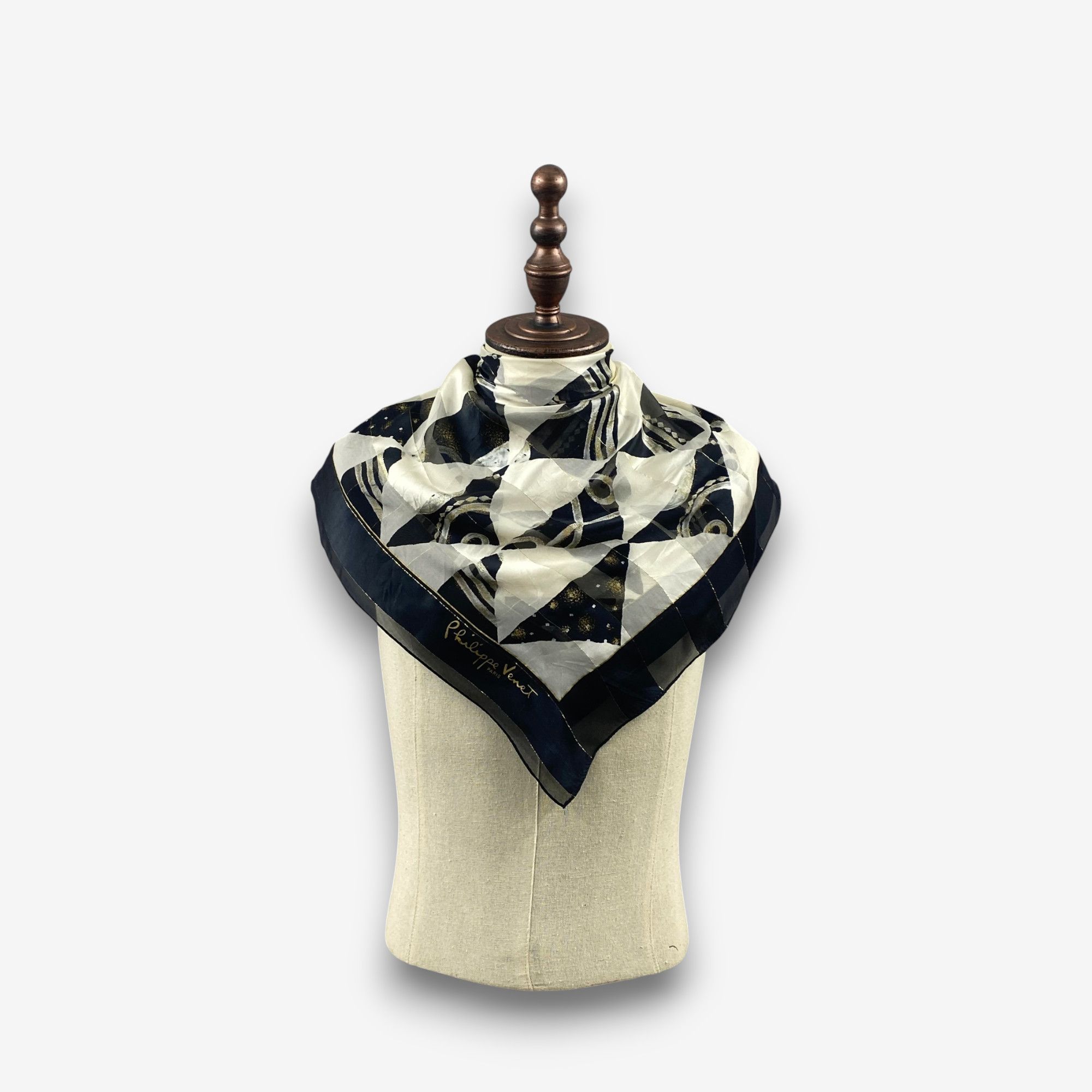 Vintage Philippe Venet SILK Scarf Twill Stole Wraps Scarves