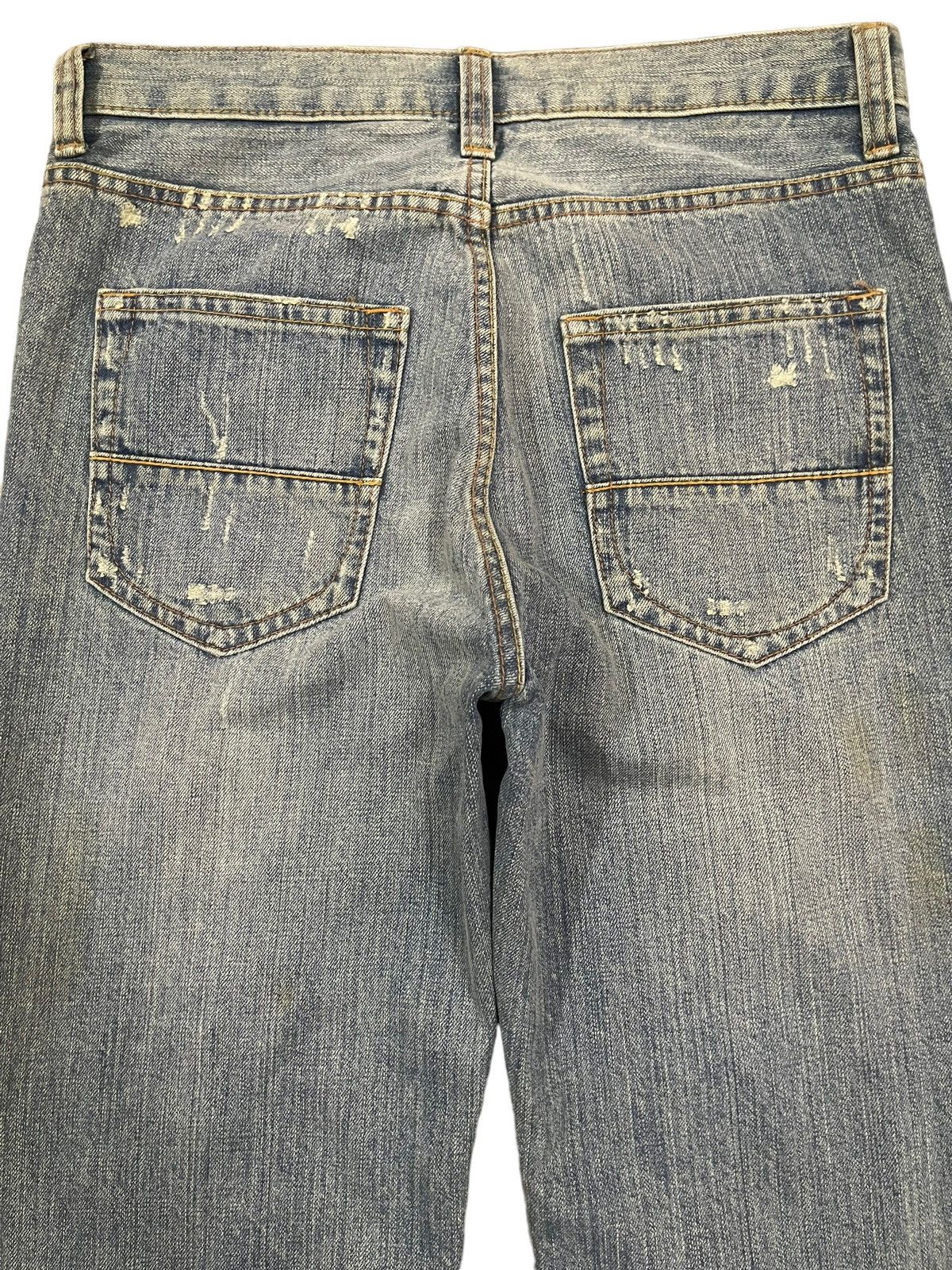 14th Addiction Vintage Japanese Brand Blue Wash Style Distressed Jeans Size US 31 - 4 Thumbnail