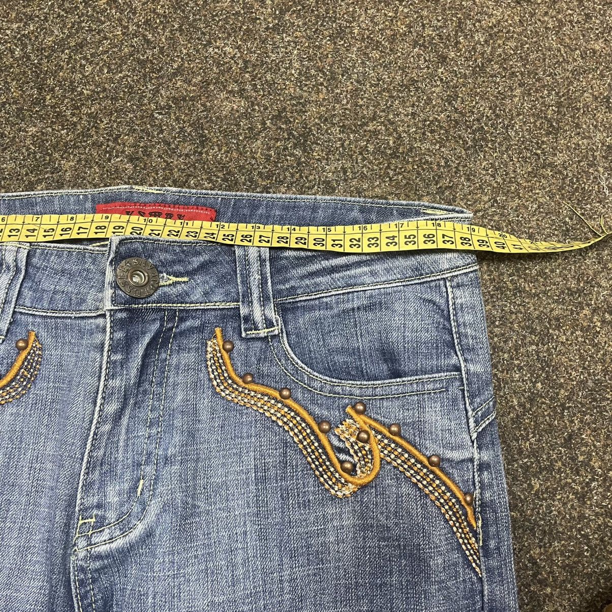 Vintage Vintage Y2K Flare Jeans 90s Faded Baggy Wide Leg Grunge Logo Size 32" / US 10 / IT 46 - 6 Thumbnail