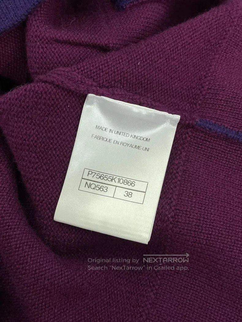 Chanel Chanel 23B purple short cashmere cardigan jacket Size XS / US 0-2 / IT 36-38 - 5 Thumbnail