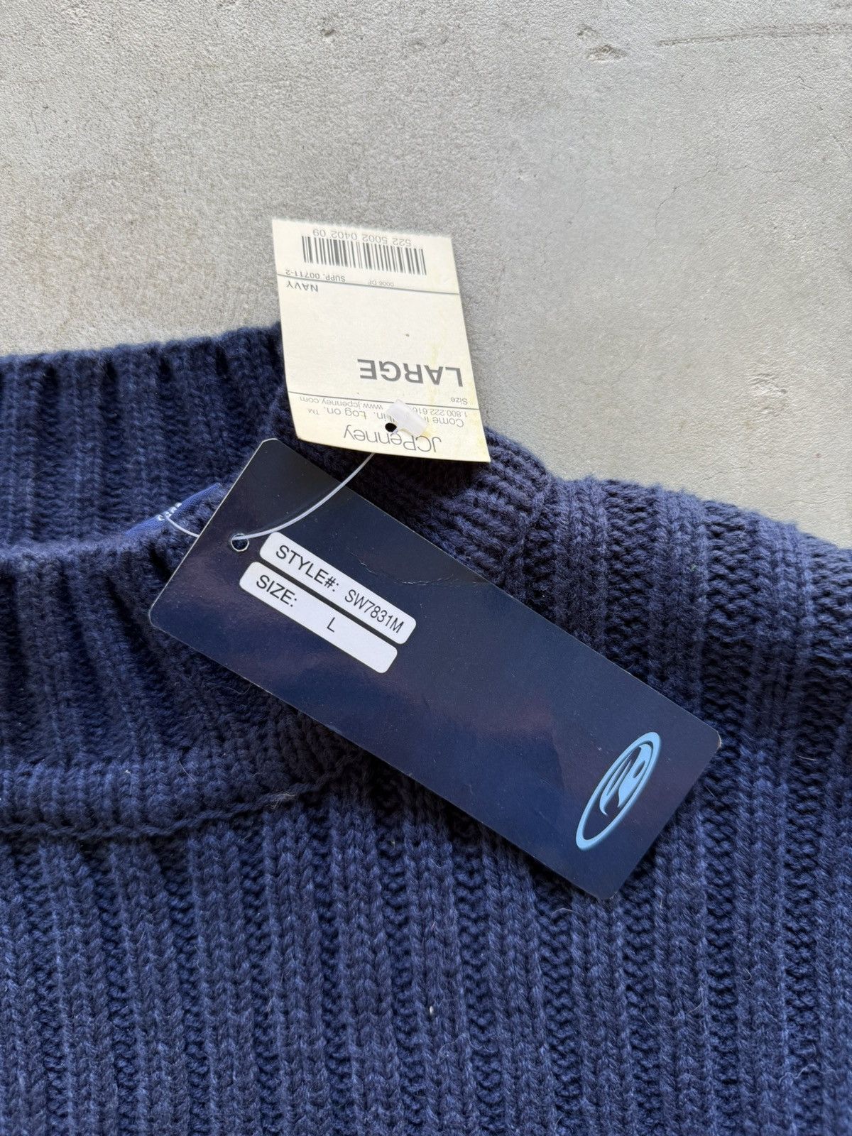 Point Zero Vintage 90s Point Zero Ribbed Turtleneck Sweater Deadstock Size US L / EU 52-54 / 3 - 4 Thumbnail