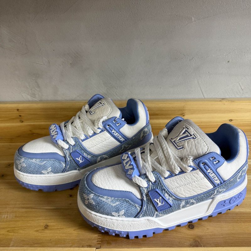 Louis Vuitton Trainer Maxi Low Top Sneakers Blue 0079