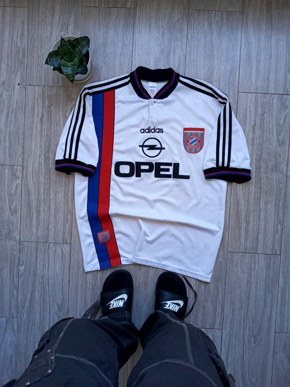 Pre-owned Adidas X Soccer Jersey Bayern Munich Adidas Away 1995/1996 Jersey Blokecore In White