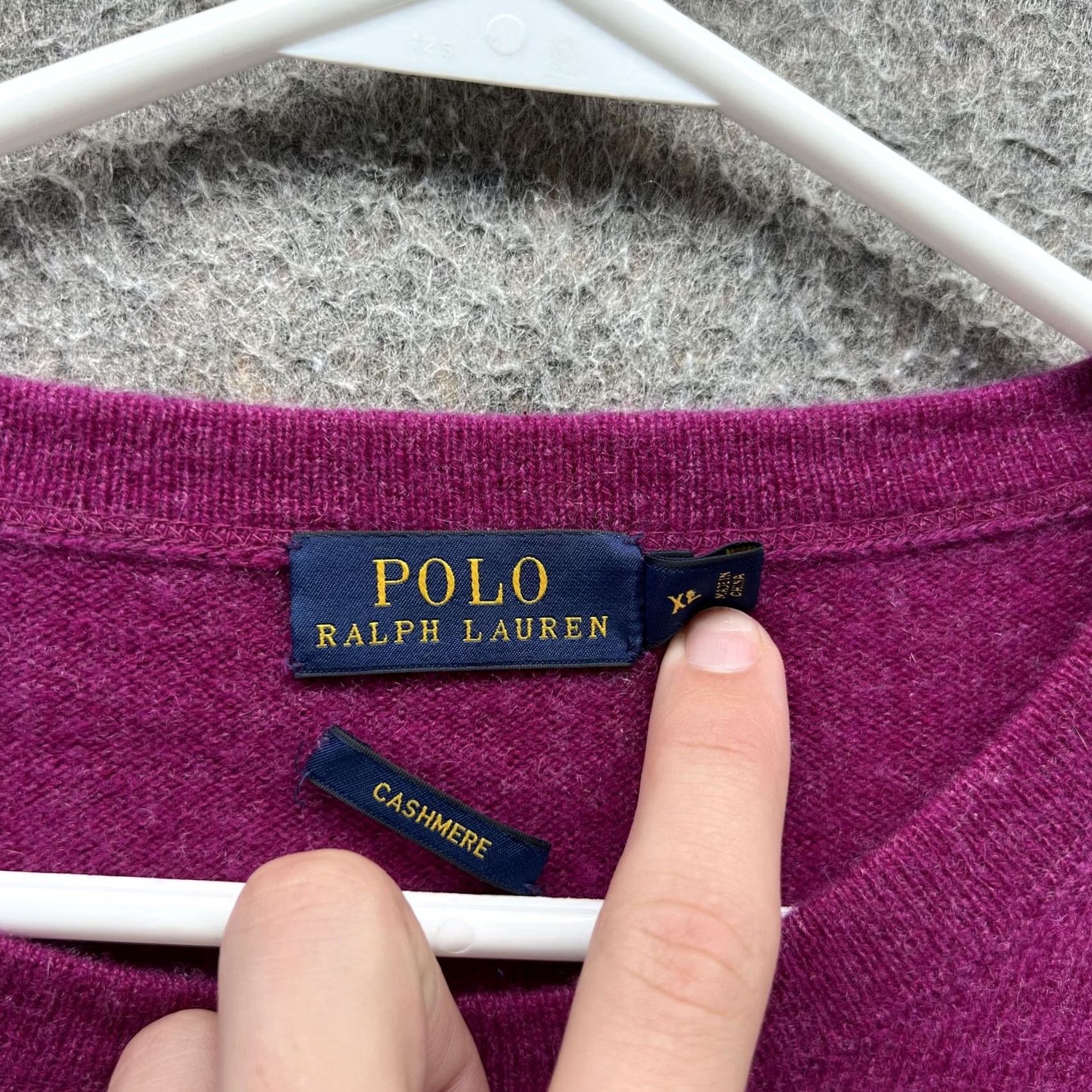 Polo Ralph Lauren Polo Ralph Lauren Sweater Womens XL Purple Cashmere Crewneck Pullover Knit Size XL / US 12-14 / IT 48-50 - 3 Thumbnail