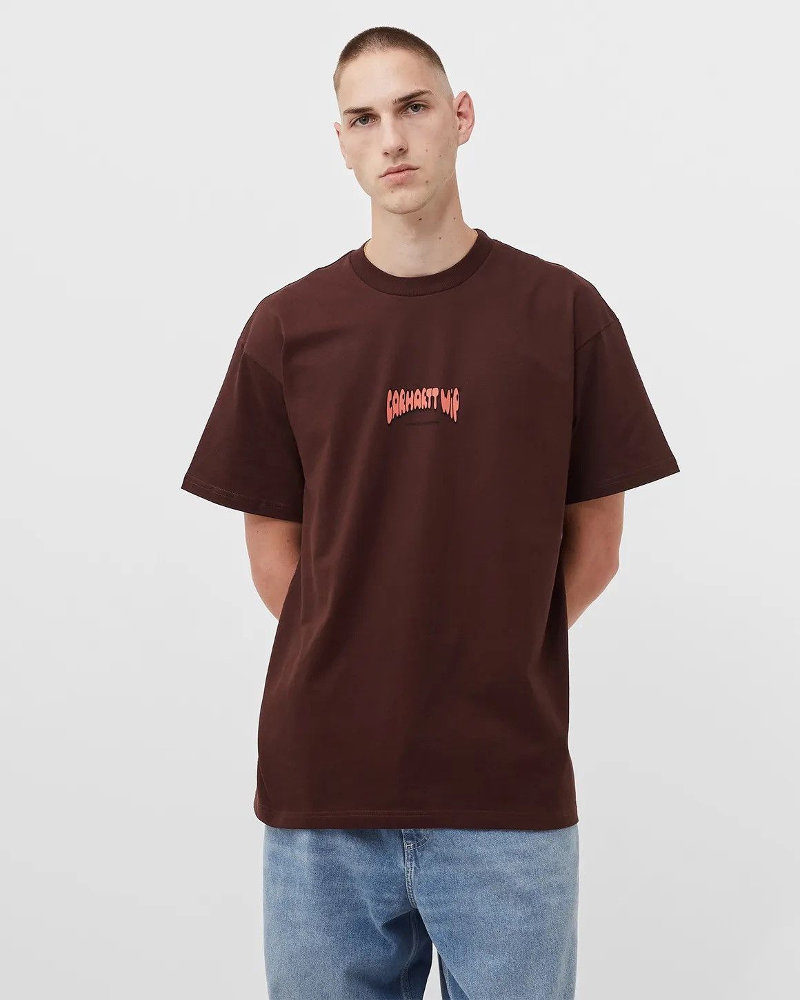 Carhartt carhartt wip bubble script t shirt ale brown Size US M / EU 48-50 / 2 - 9 Thumbnail