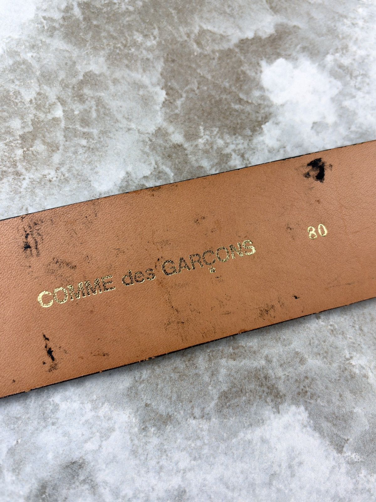 Comme des Garcons Comme des Garcons Red Rectangle Buckle Enamel Leather Belt Size ONE SIZE - 4 Thumbnail
