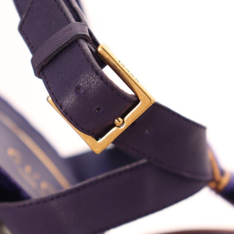 Gucci Gucci Malika Velvet Gladiator Heels in Purple - Size US 8 / IT 38 - 6 Thumbnail
