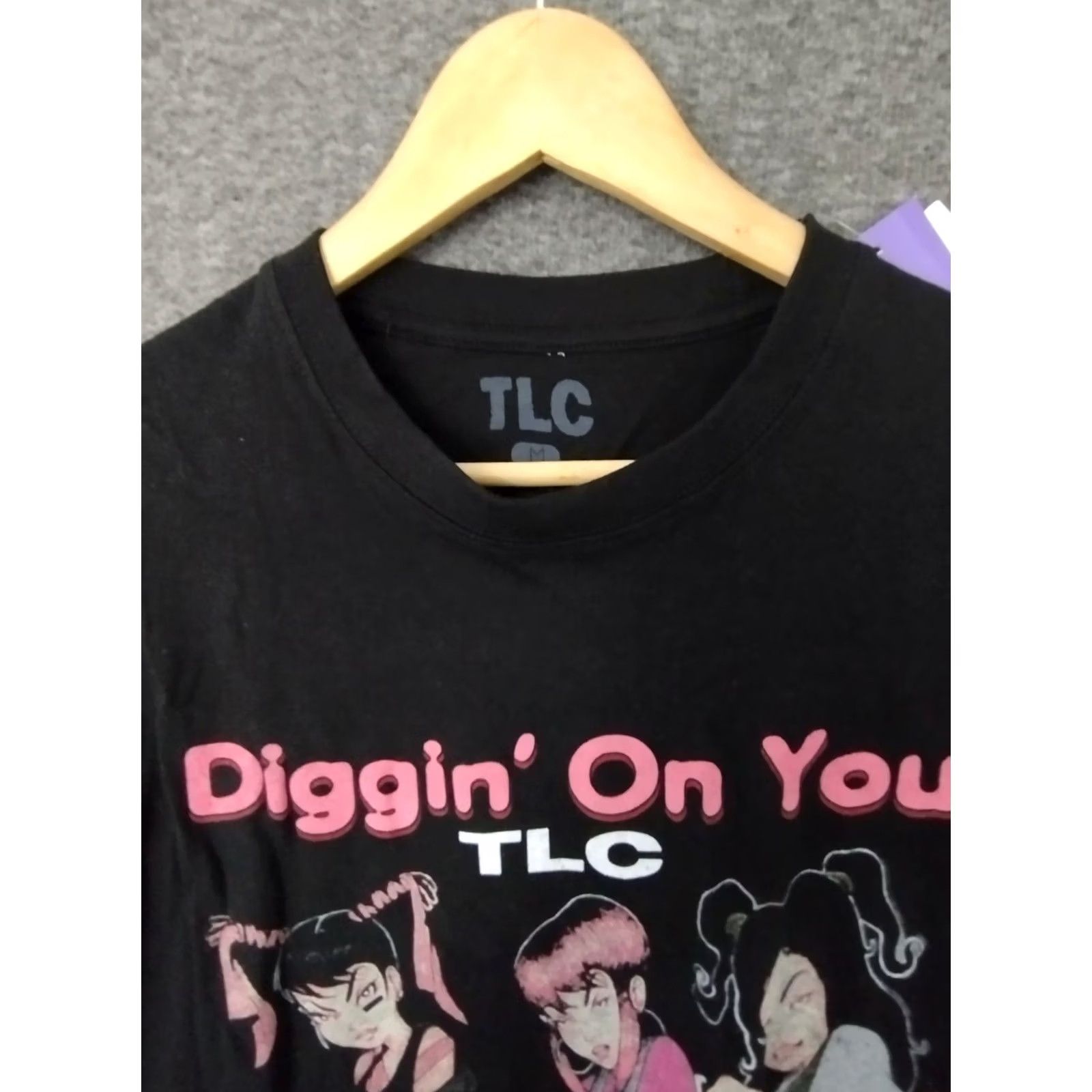Vintage TLC Diggin On You Women's Short Sleeve Graphic T-Shirt Black M Size M / US 6-8 / IT 42-44 - 3 Thumbnail